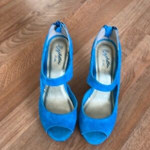Seychelles’s Suede Turquoise Platform